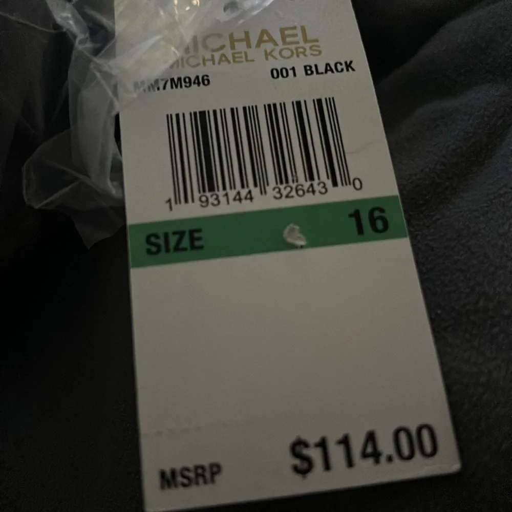 Michael Kors swimsuit Ring Trim Halter Blouson Onewith Hidden U Wire Black 16 - Picture 5 of 5